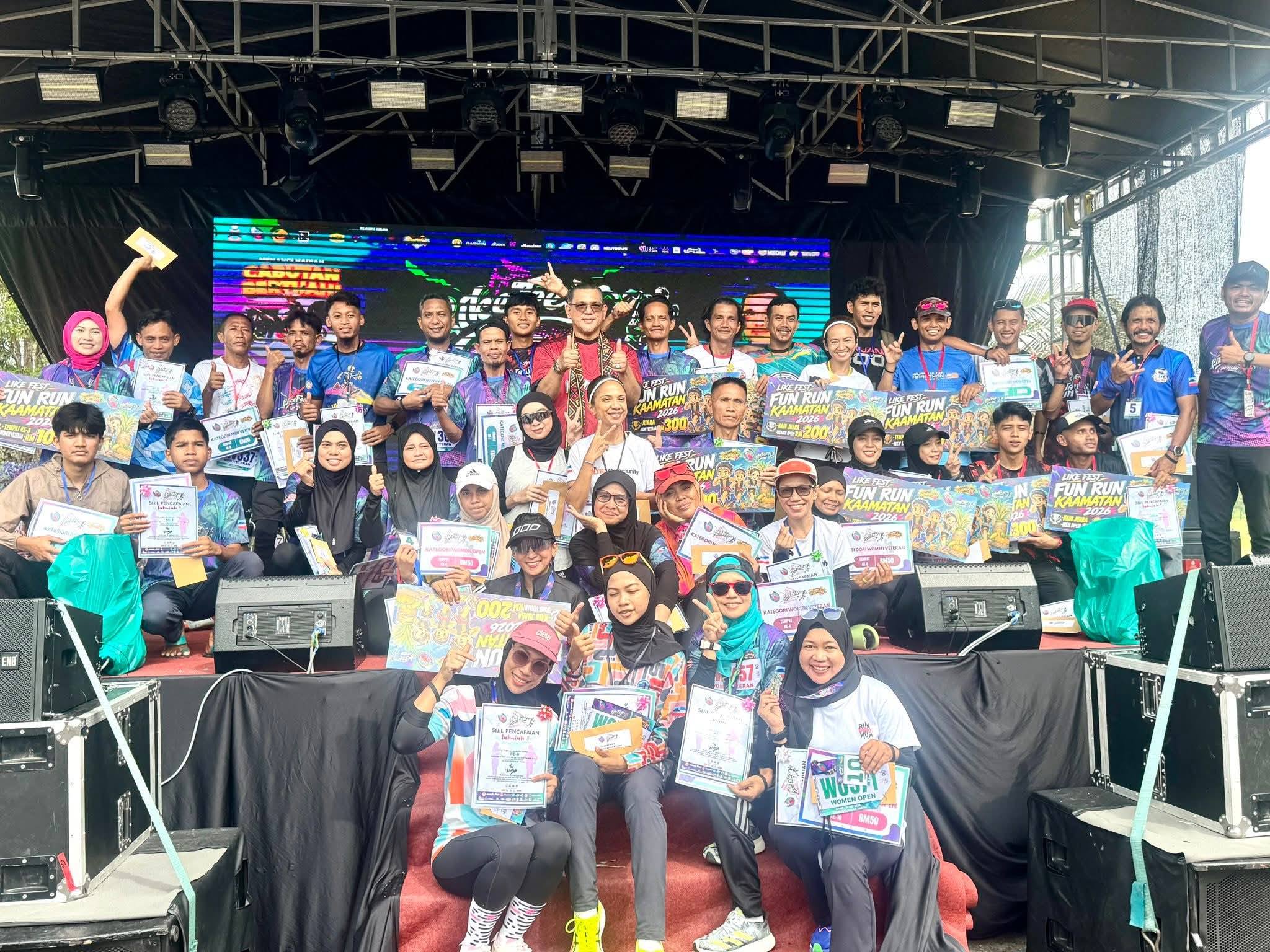 Nizam Rasmi Likefest Fun Run 2026 di Kompleks Sukan Tawau